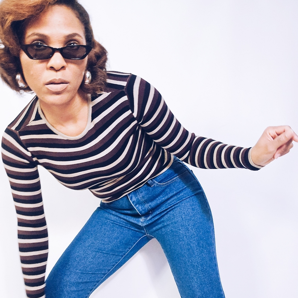 Striped Silk Top